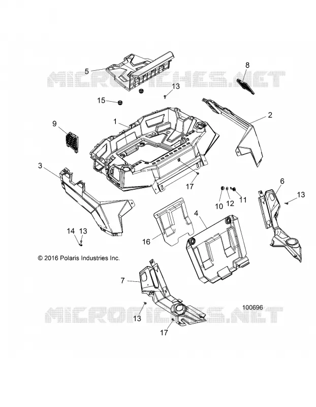 CARROSSERIE ARRIERE RACK AND FENDERS