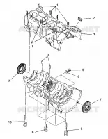 CARTERS MOTEUR ASSEMBLY 500 EFI/0930674 and  500 EFI SKS/0930574 (4922962296029A)