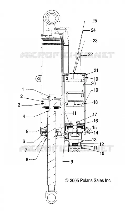 AMORTISSEUR ARRIERE TRACK, INTERNAL COMPONENTS (WALKER EVANS/7043097)
