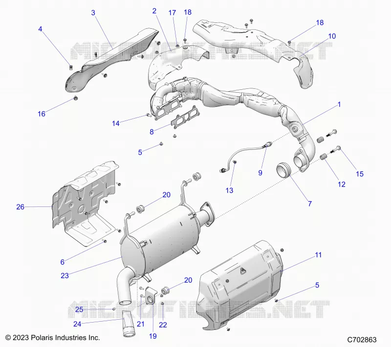 ENGINE, ECHAPPEMENT