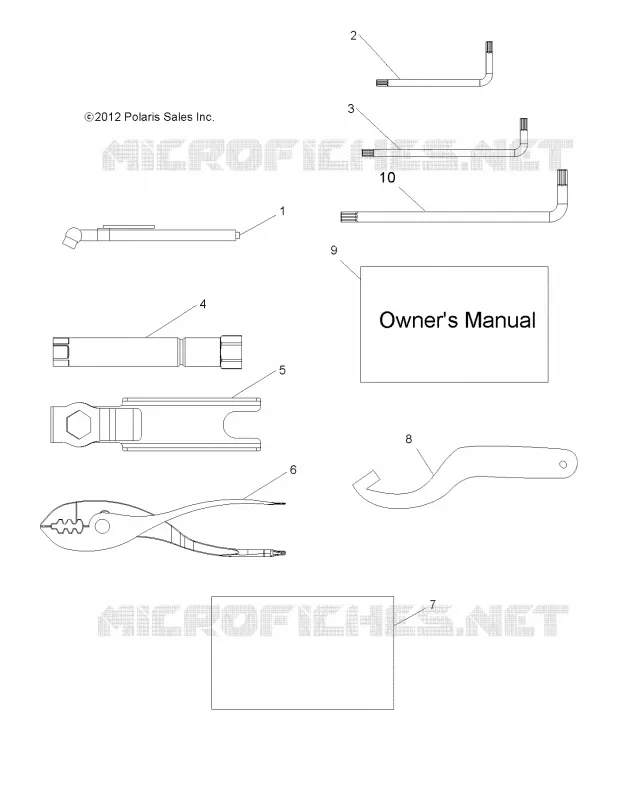 REFERENCES, TOOL KIT AND MANUEL DU PROPRIETAIRES