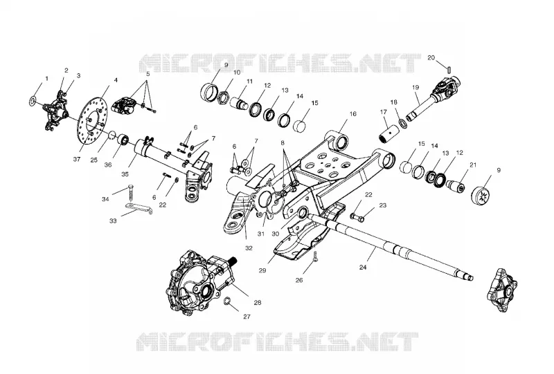 BRAS OSCILLANT/REAR SUPPORT PONT