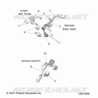 ELECTRICITE, WIRE HARNESS, HOOD, ELEC. START