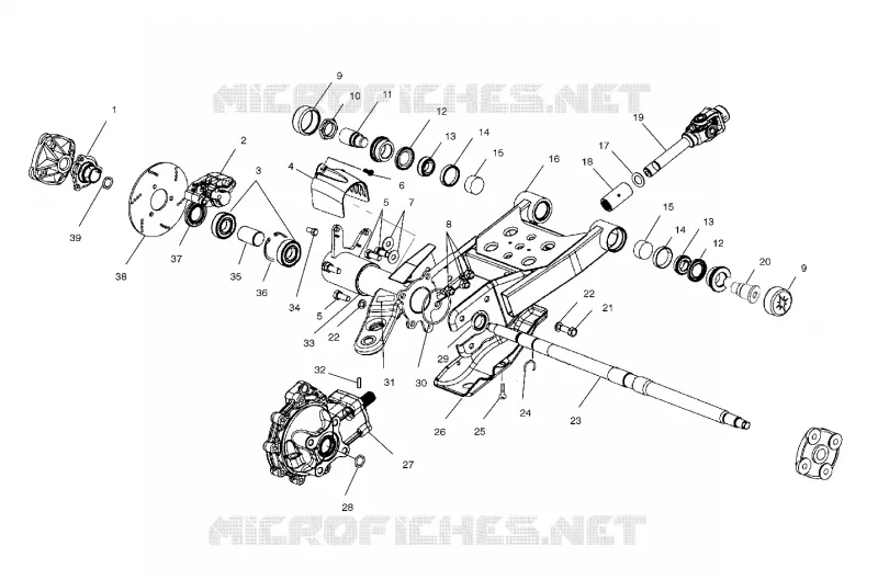 BRAS OSCILLANT/REAR SUPPORT PONT