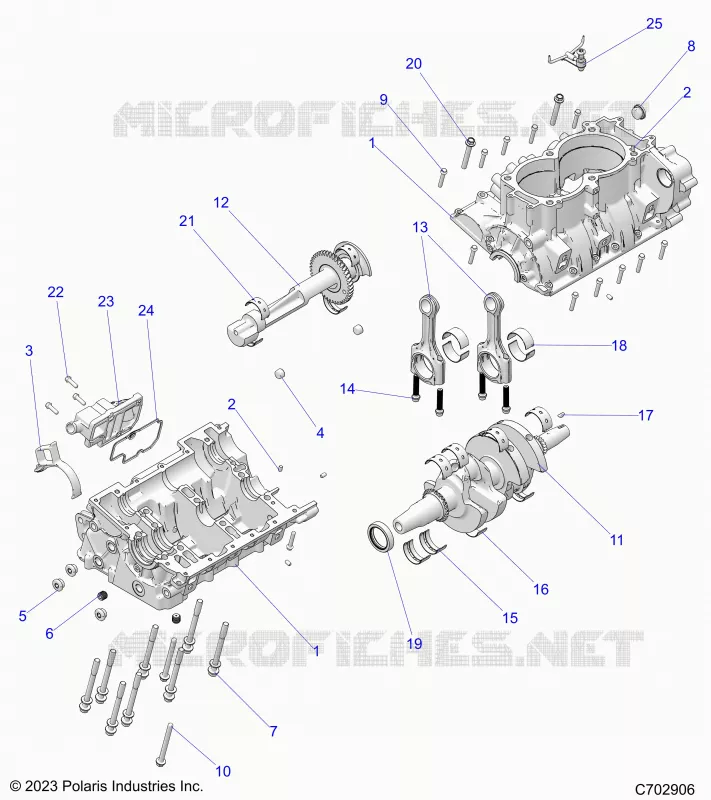 ENGINE, CRANKCASE, VILEBREQUIN