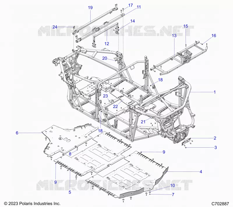 CHASSIS, MAIN FRAME AND SKID PLATES