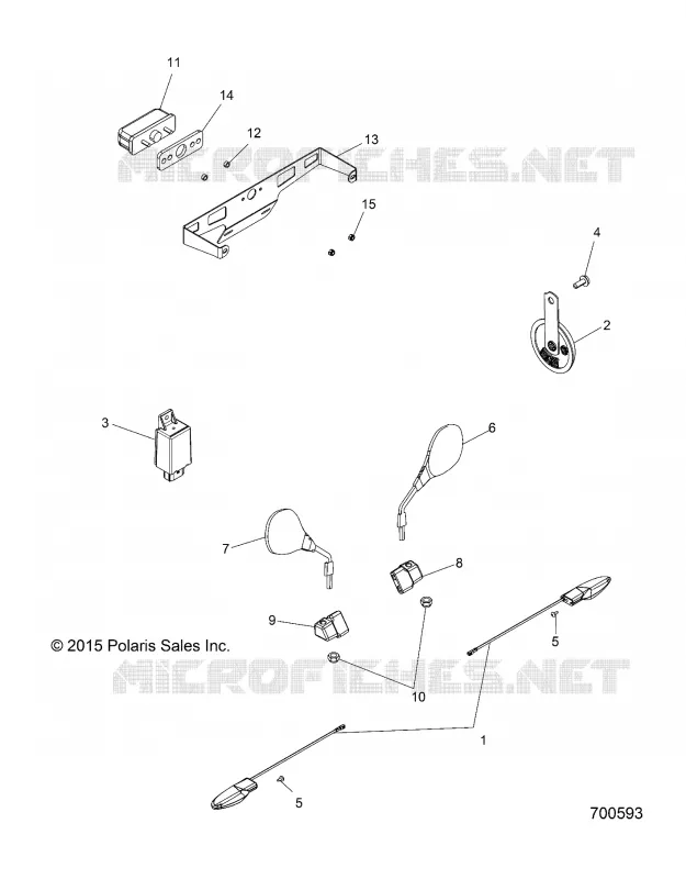 ELECTRICITE, LICENSE PLATE LIGHT, TURN SIGNAL AND HORN