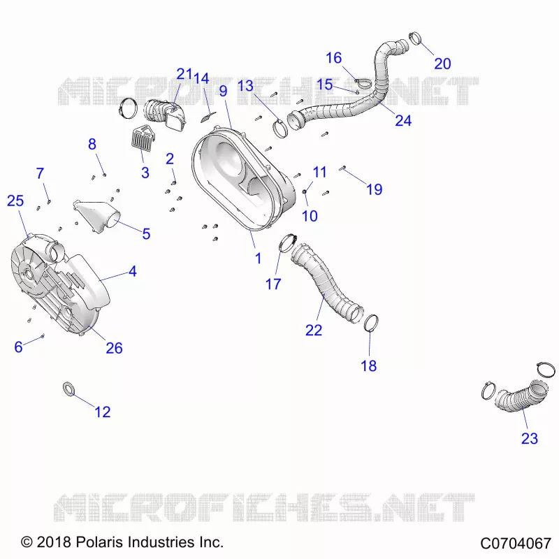 DRIVE TRAIN, COUVERCLE D'EMBRAYAGE AND DUCTING