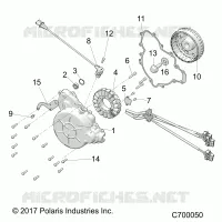 ENGINE, STATOR AND VOLANT MOTEUR