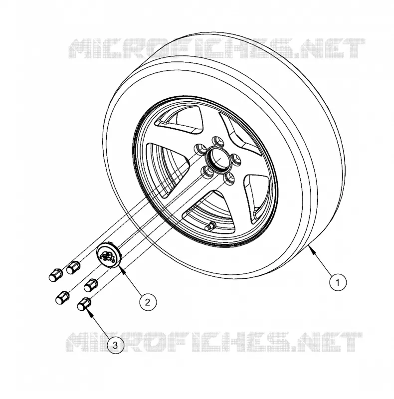 ROUES, OPTIONS, ROUE, 14 INCH POLISHED ALUMINUM 5 BOLT