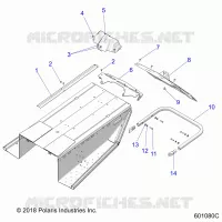 BODY, BUMPER, REAR, SNOWFLAP AND FEU ARRIERE COVER