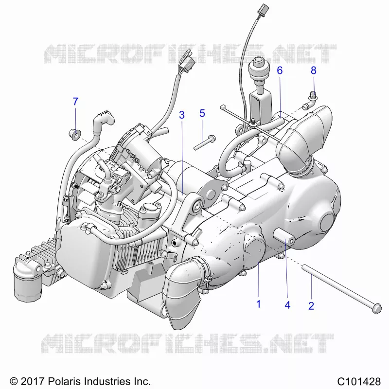 ENGINE, ENGINE AND SUPPORT TRANSMISSION