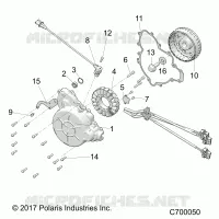 ENGINE, STATOR AND VOLANT MOTEUR