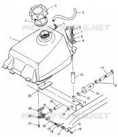 CARBURANT TANK Magnum 4X4 W97AC42A, Swedish Magnum 4X4 S97AC42E and Norwegian Ma (4940834083A013)