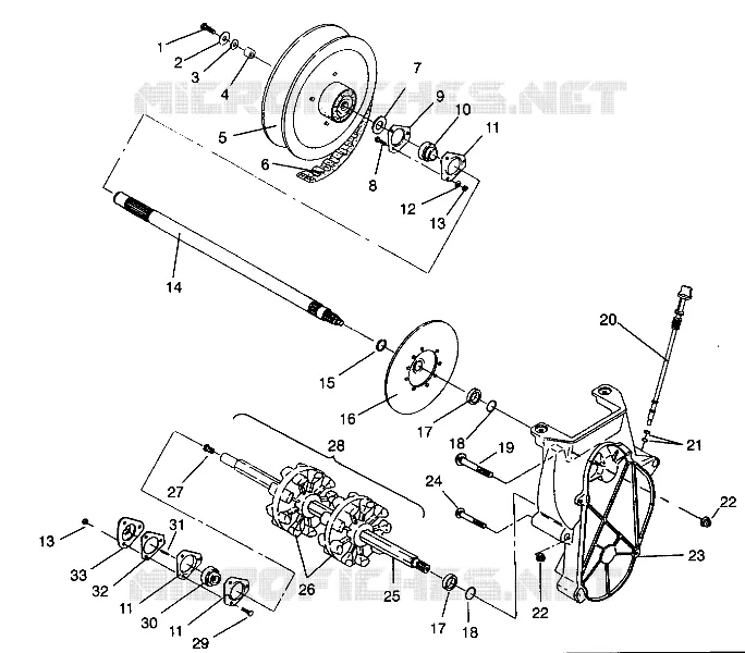 SYSTÈME DE TRANSMISSION ASSEMBLY SUPER SPORT 0940743 (4927742774023A)