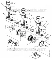 PISTON ET VILEBREQUIN XLT 0940767, XLT SP 0940667   XLT SKS 0940567 (4925022502037A)
