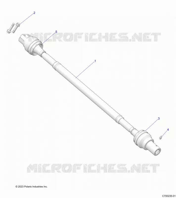 SYSTÃˆME DE TRANSMISSION, REAR PROP SHAFT
