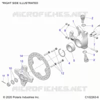SUSPENSION AVANT HUB, KNUCKLE AND BRAKE DISC