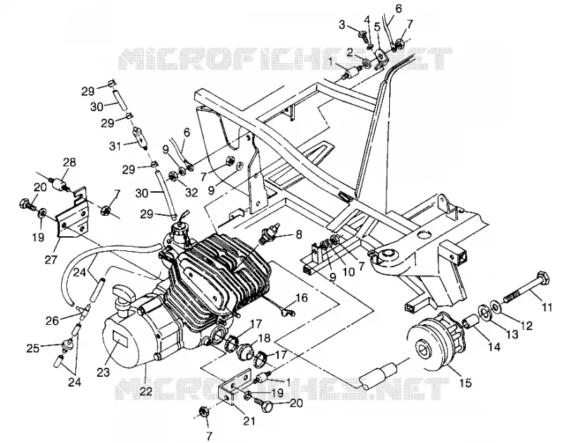 SUPPORT MOTEUR Trail Boss W97AA25C (4940574057A009)