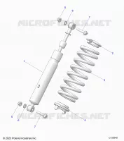 SUSPENSION, REAR SUPPORT AMORTISSEUR 