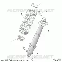 SUSPENSION, REAR SUPPORT AMORTISSEUR 