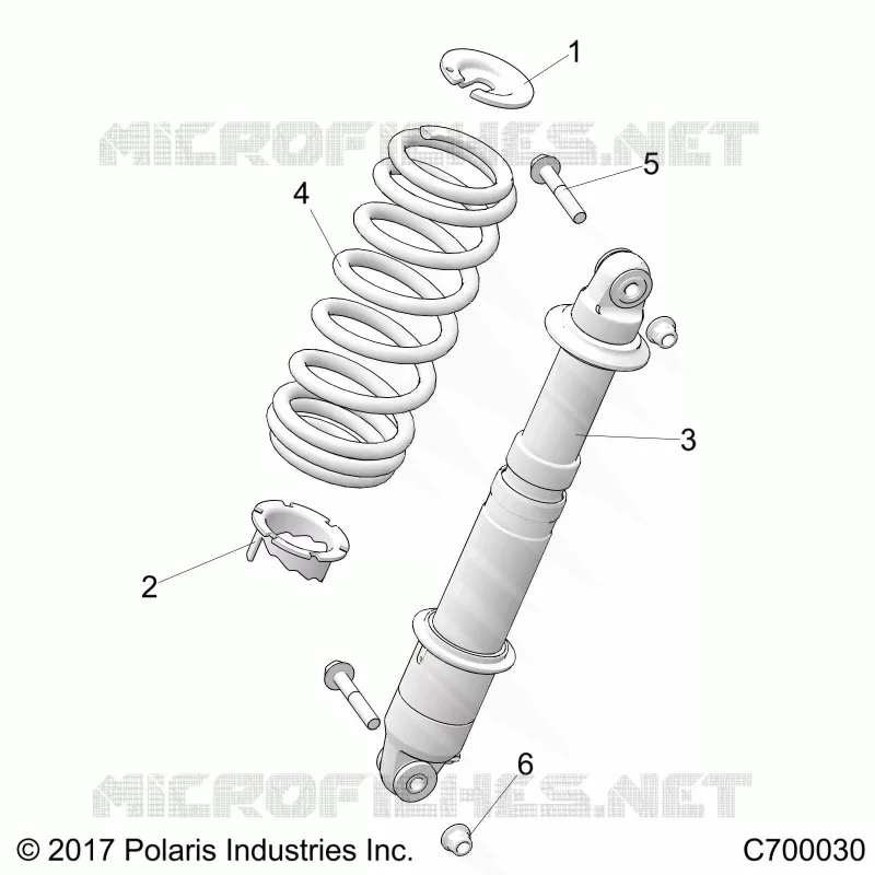 SUSPENSION, REAR SUPPORT AMORTISSEUR 