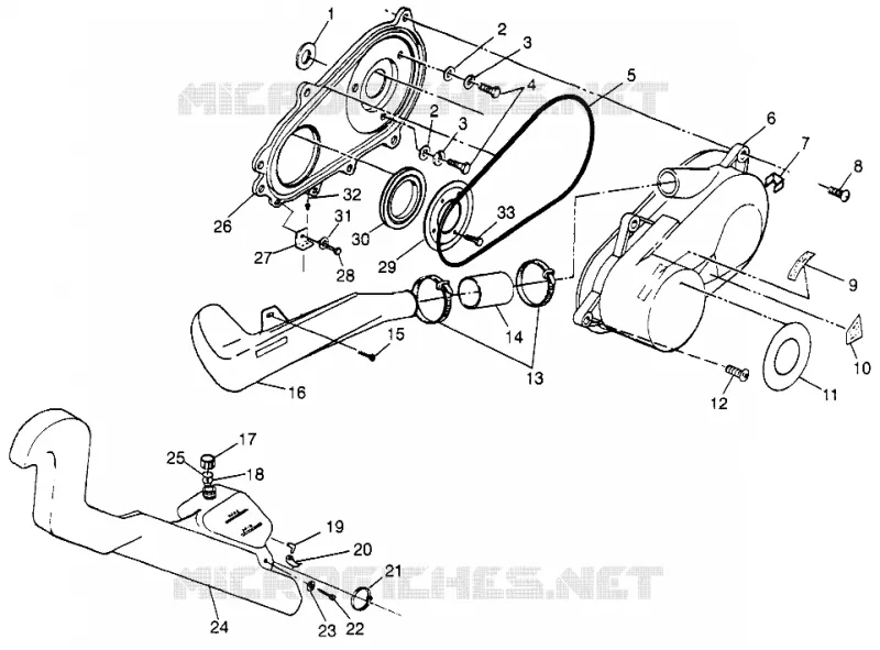 COUVERCLE D'EMBRAYAGE (SPORT) Sport 400L W97BA38C (4940124012C005)