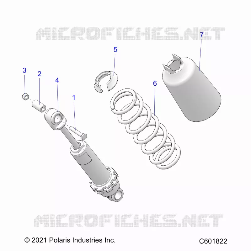 SUSPENSION, AMORTISSEUR AVANT TRACK (7045714)