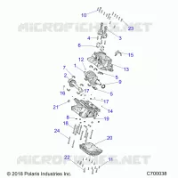 ENGINE, CRANKCASE AND VILEBREQUIN