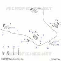 CHASSIS, CAPOT HINGE CABLE ASM.