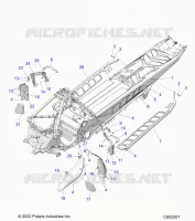 CHASSIS, PROTECTION D'EMBRAYAGE, FOOTRESTS, AND RUNNING BOARDS