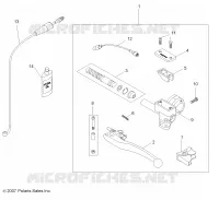 MOTEUR, LEVIER D'EMBRAYAGE and MAITRE CYLINDRE