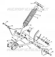 BRAS OSCILLANT ET AMORTISSEUR ARRIERE 6X6 350L S938739 (4924362436028A)