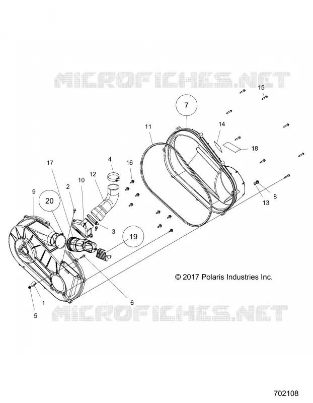 DRIVE TRAIN, COUVERCLE D'EMBRAYAGE AND DUCTING