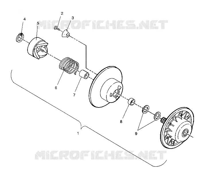 EMBRAYAGE DE TRANSMISSION ASSEMBLY LITE GT/0933133 AND STARLITE GT/0933127 (4923232323020A)