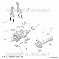 ENGINE, VILEBREQUIN AND BEARINGS