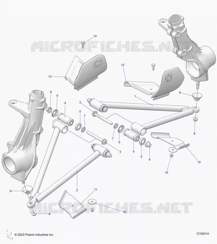 SUSPENSION, A-ARM AND SUPPORT MOUNTING