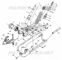 BRAS DE SUSPENSION ET AMORTISSEUR ARRIERE MAGNUM 6X6 W97AE42A AND SWEDISH MAGNUM 6X6 S97AE4 (4940754075D003)