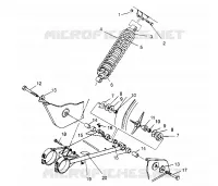 BRAS OSCILLANT ET AMORTISSEUR ARRIERE 6x6 400L