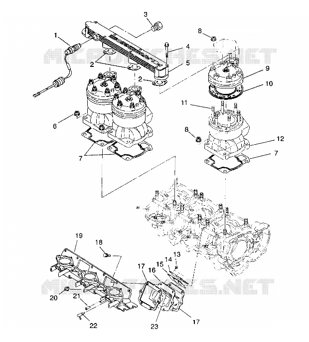 CYLINDRE ET COLLECTEUR SL 750 B944070 (4927012701024A)