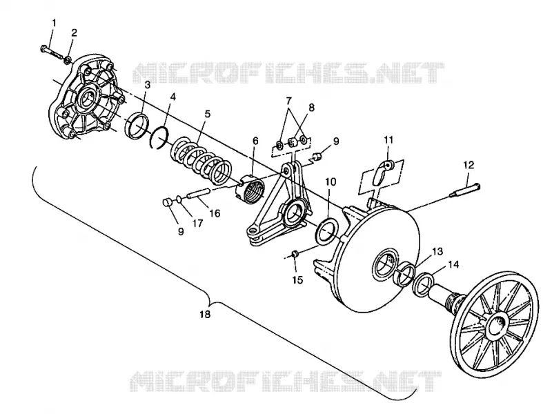 EMBRAYAGE DE TRANSMISSION 600 RMK 0980958 AND EUROPEAN 600 RMK E980958 (4944634463C001)