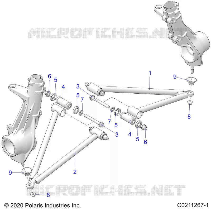 SUSPENSION, A-ARM AND SUPPORT MOUNTING