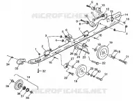 FIXATION RAIL (SUSPENSION) 500 INDY 0982764(A)(B) and EUROPEAN 500 INDY E98 (4942104210B008)