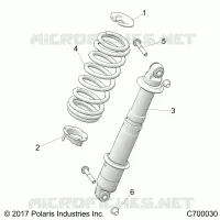 SUSPENSION, REAR SUPPORT AMORTISSEUR 