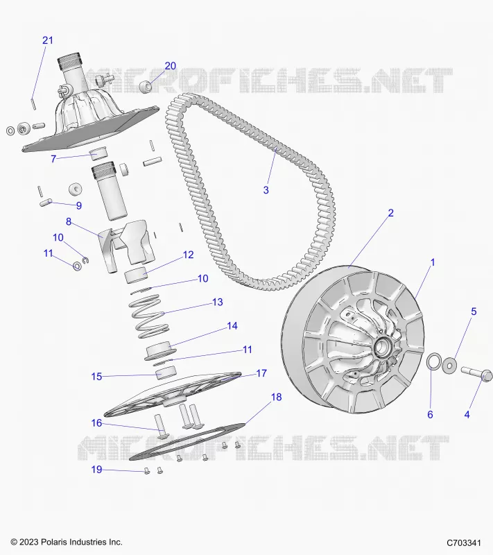 SYSTÃˆME DE TRANSMISSION, SECONDARY CLUTCH
