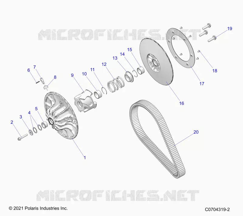 SYSTÃˆME DE TRANSMISSION, SECONDARY CLUTCH