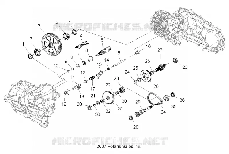 SYSTÈME DE TRANSMISSION, PONT PRINCIPAL INTERNALS