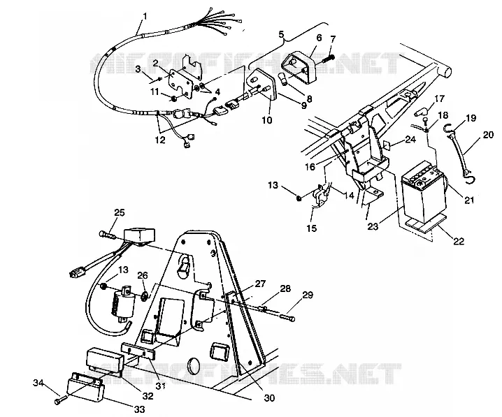 ELECTRICITE/FEU ARRIERE ASSEMBLY TRAIL BOSS W938527 (4924072407026A)