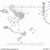BRAKES, BRAKE PEDAL AND MAITRE CYLINDRE