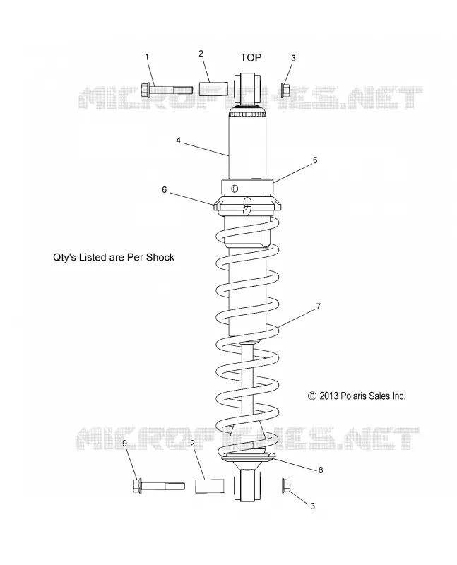 SUSPENSION, AMORTISSEUR IFS (7043903)